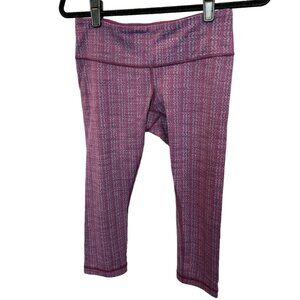 LULULEMON purple printed leggings Size 6 EUC